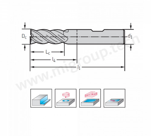 MC122-18.0W5B-WJ30TF Твердосплавные фрезы для обработки уступов