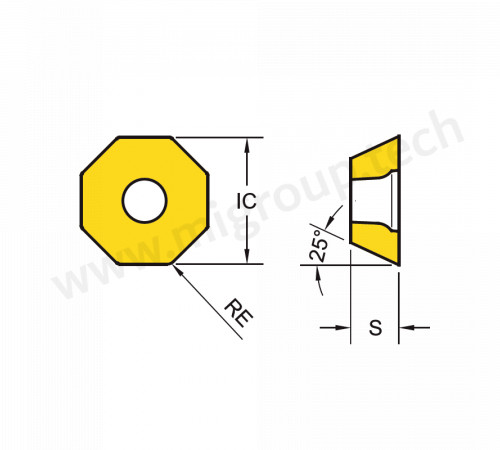 Сменная твердосплавная фрезерная пластина OFMT05T308-YG602