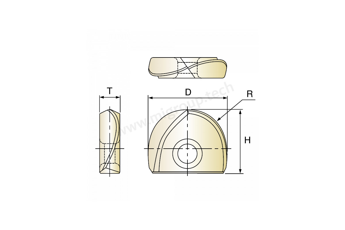Твердосплавная сменная пластина для фрезы i-xMill, 11.0X2.7XR5.5