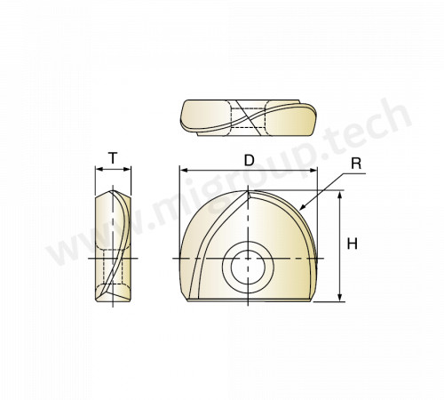 Твердосплавная сменная пластина для фрезы i-xMill, 11.0X2.7XR5.5