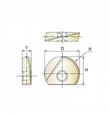 Твердосплавная сменная пластина для фрезы i-xMill, 11.0X3.2XR5.5