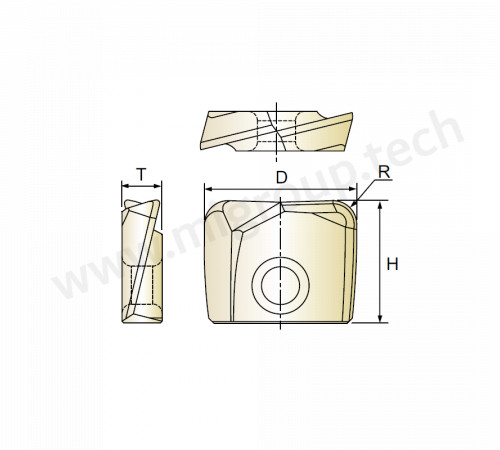 Твердосплавная сменная пластина для фрезы i-xMill, 10.0X2.7XR0.5