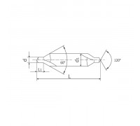 ACD0250X045.3 Сверло центровочное тип А из быстрорежущей стали HSS (M2) DIN333