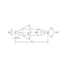 ACD0100X035.3 Сверло центровочное тип А из быстрорежущей стали HSS (M2) DIN333