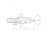 COBCD0160X045.3 Сверло центровочное тип А из быстрорежущей стали HSS Co5 (M35) DIN333