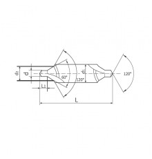 COBCD0125X045.3 Сверло центровочное тип А из быстрорежущей стали HSS Co5 (M35) DIN333