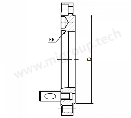 AG01.BMTJ-D1.158 Переходный фланец для патрона BMTJ/FTU-315, DIN 55029-8' (ALLGRIP)