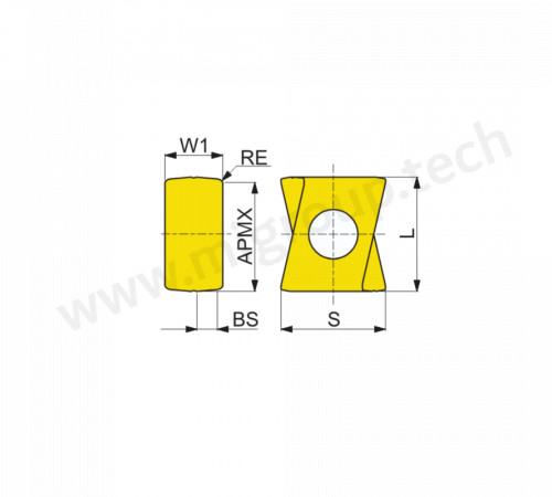 LNMU120608-B57T WKP35S Пластина для фрезы BLAXX и Xtra·tec