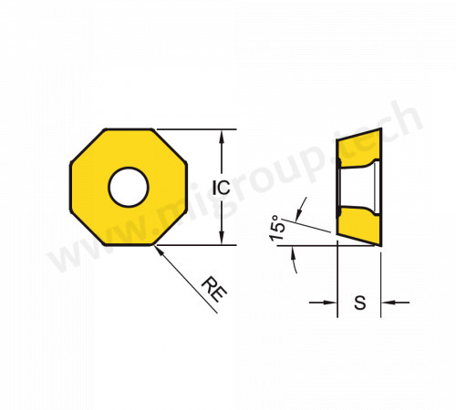 ODHW050412-A57 WSN10 Пластина для фрезы на основе керамики