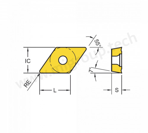 DCMT11T304-P3 MG125 Твердосплавная пластина