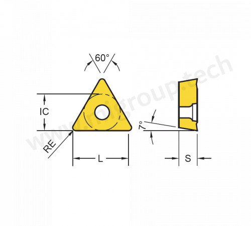 TCGT090202-N3 MG005 Твердосплавная пластина