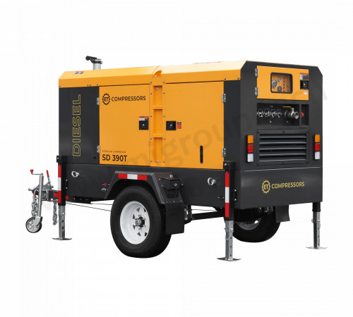 Дизельный винтовой компрессор ET-Compressors ET SD-390T-10 на шасси