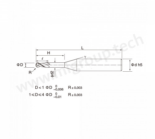 MAH2BL0200-0400.1800.06L075 Твердосплавная сферическая фреза