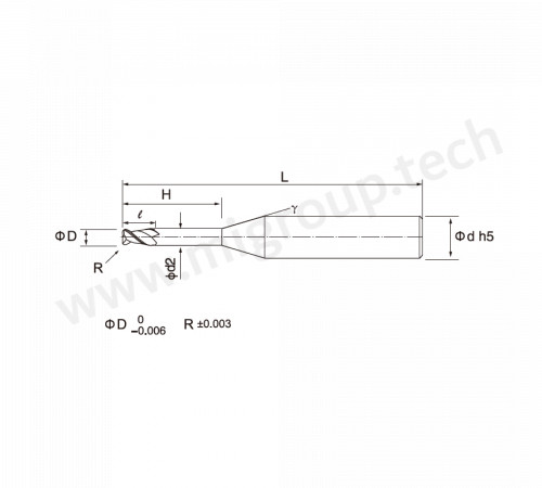 MXH4R0020-015002000.04L050 Твердосплавная радиусная фреза