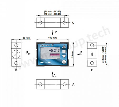 015-S-HG45 Clinotronic S Электронный уровень ± 45° (магнитные основания)