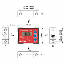 015-PLUS-HG45 Clinotronic PLUS Электронный уровень ± 45° (магнитные основания)