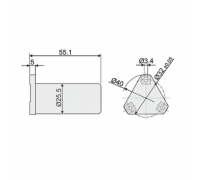 065-040-C-30 ZEROTRONIC C +/- 30°, треугольное основание; Стандартная калибровка; 3 х М3, шайбы