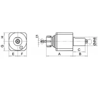 4702008 Аксиальный приводной блок квадратные VDI. DIN5482