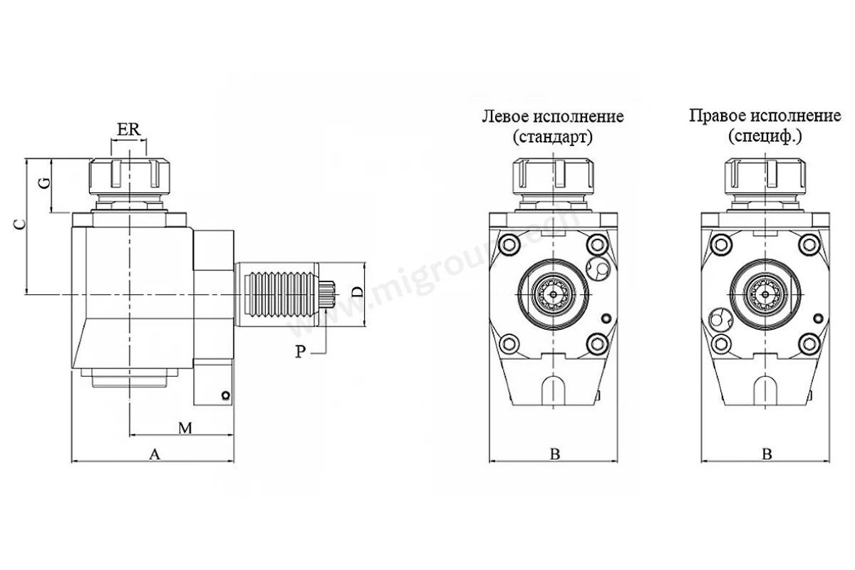 4702111 Радиальный приводной блок VDI. DIN5482 (ALLGRIP)